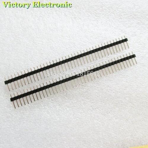 10PCS/Lot 40 Pin 1x40 Single Row Male 2.54 Breakable Pin Header Connector Strip Copper Length 11.2mm Wholesale