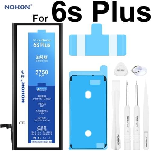 100% Original NOHON 2750mAh Built-In Phone Battery For iPhone 6S Plus 6sPlus 5.5" High capacity Replacement Batteries with Tools