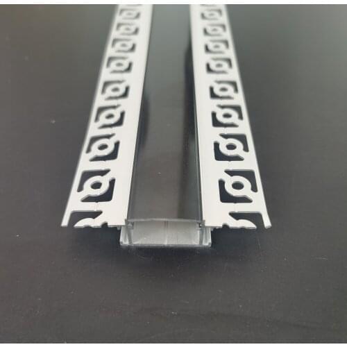 2meter/piece Plaster Trimless Recessed Aluminum Drywall Led Profile Channel for 20mm Wall and Ceiling strip SDW064
