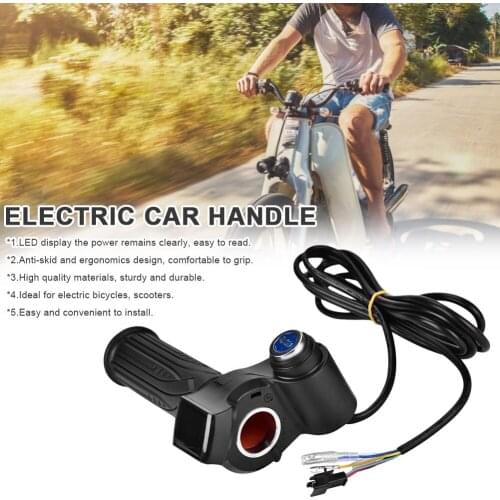 24/36/48/60/72V LED Digital Meter Electric Bike Scooter Throttle Grip Handlebar Scooter Accessories