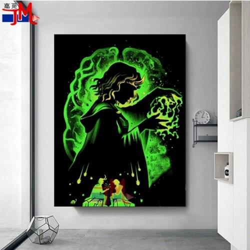 5D Diamond Painting "Enchantress Mental Manipulation"Diamond Mosaic Cartoon Fantasy DIY Round Diamond Cross Stitch Rhinestone