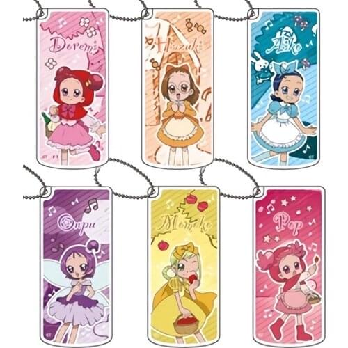 Anime Magical DoReMi Harukaze Doremi Fujiwara Hazuki Acrylic Keychain School Bag Charm Pendant Keyring Cartoon Decorate Square