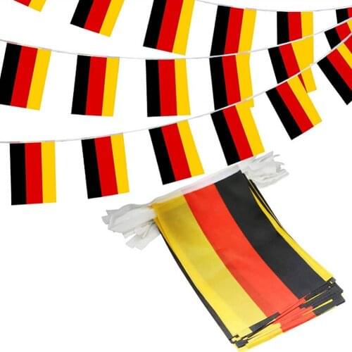 Black Red Yellow De Deu German Deutschland Germany Flag German String Flag Decorative Sturdy World Cup Bunting 14*21cm
