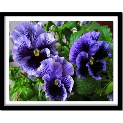 Diy diamond painting flowers 3d square full cross stitch Diamond embroidery Violet for Crafts Home decorations needlework