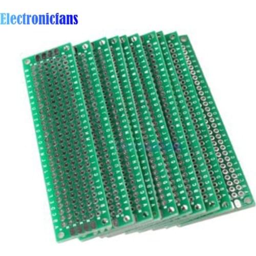 5PCS 2x8 cm 20x80mm FR4 Double Sided Prototype PCB Breadboard Tinned Universal Diy Kit Electronic Board Module Double Sided PCB