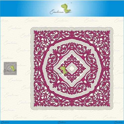 Square frame 2 metal cutting dies 2021 new diy die molds Scrapbooking Paper Making die cuts crafts large die