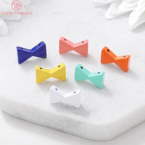 10PCS 8x13MM Hole 1MM Brass Knot Spacer Beads Charms Connector High Quality DIY Jewelry Making Findings Accessories