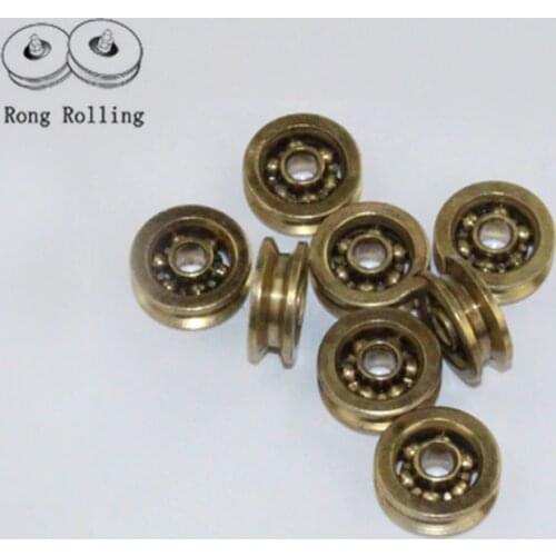 Copper plated steel sliding wire rope pulley sliding roller/wheel/pulley bearing, steel material. 6pcs/set