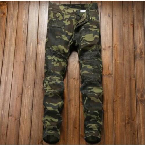 Motorcycle riding men and women Moab travel anti-fall straight four seasons off-road camouflage motorcycle pants 14