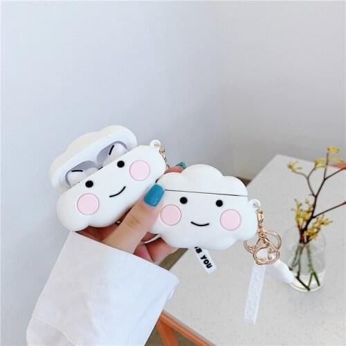 3D Cartoon White Cloud Soft Cases for Apple Airpods Pro 1 2 Protective Cover Bluetooth Wireless Earphone Charging Box Case Bag
