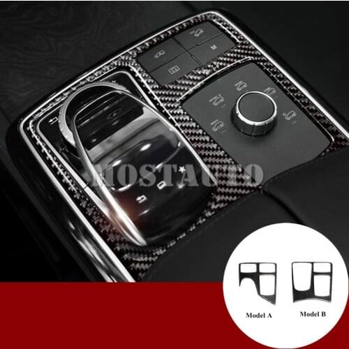 For Benz GLE W166 Coupe C292 Carbon Fiber Console Gear Box Trim Cover 2015-2018 1pcs Car Accessories Interior Car Decor Car Trim