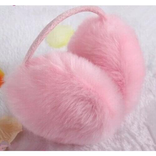 2018 New Casual Fashion Exquisite simple atmosphere warm female winter solid color cold after wearing plush Womens earmuffs