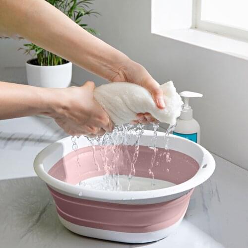 Plastic Folding Basins Portable Wash Basins Folding Laundry Tub Bathroom Kitchen AccessoriesTravel Folding Wash Basin Two Models