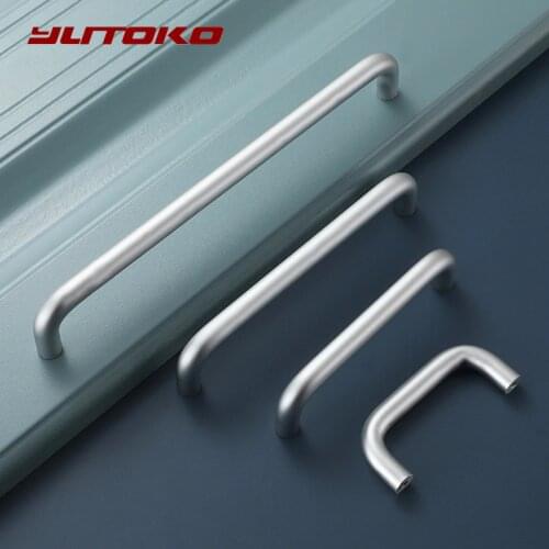 YUTOKO Aluminium Alloy Silver Cabinet Knobs Kitchen Cabinet Handles Drawer Knobs Pulls Silver Furniture Handle Cabinet Hardware