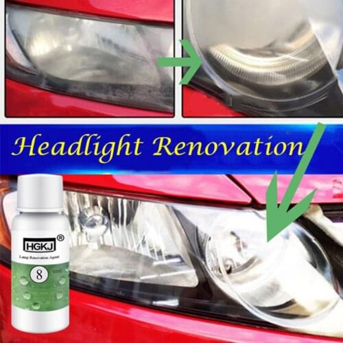 50ML HGKJ Auto Car Accessories Polishing Headlight Agent Bright White Headlight Repair Lamp Cleaning Window Glass Cleaner 1PC