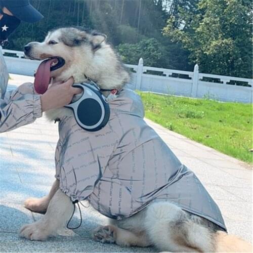 Reflective Dog Coat Jacket Winter Dog Clothes Poodle Bichon Corgi Samoyed Golden Retriever Big Dog Clothing Large Pet Outfit