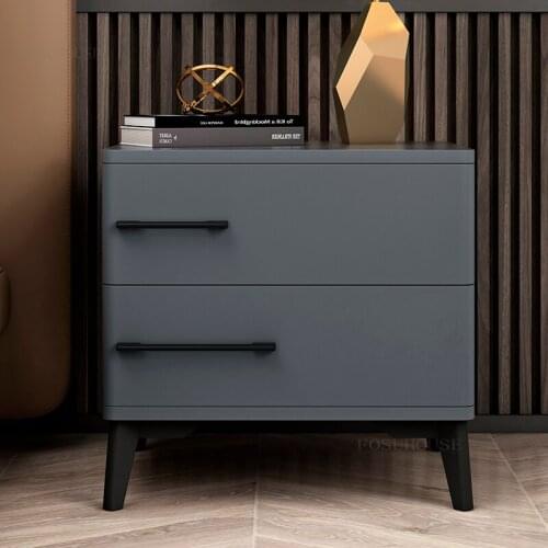 Nordic Smart Nightstands Wireless Charging Nightstand Induction Lamp Nightstand Home Furniture Multifunctional Bedside Table