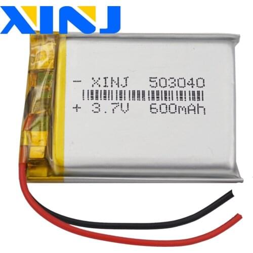 XINJ 3.7V 600mAh Polymer Li Lithium Battery Lipo 503040 For Measuring Instrument Sat Nav Music Player Driving Recorder Camera