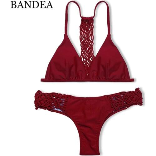 BANDEA Swimwear Female Swimsuit Micro Bikini 2019 Solid Bather Swimwear Separate Swimming Suit For Women Swimwear Bikini Push Up