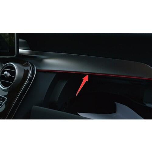 1pc Middle Center Console Dashboard Trim Cover Strip For Mercedes Benz C Class W205 2014 2015 C180 C200 C250 C300 C400 C63