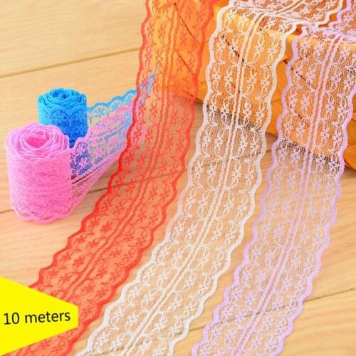 10 Meters/lot) Lace Ribbon Tape Width 45MM Trim Fabric for Sewing Lace Trim Fabric Ribbon DIY Sewing Skirt Accessories Decor