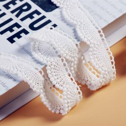 20 yards/pack quality off white DIY handmade clothing accessories cotton water soluble embroidery lace 2cm