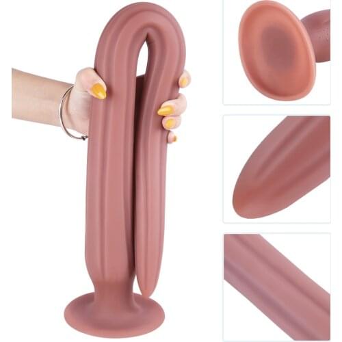 60cm Long Tongue Dildo For Women Huge Anal Plug Silicone Anal Dildos With Suction Cup Long Butt Plug Anal Sex Toys For Women Men