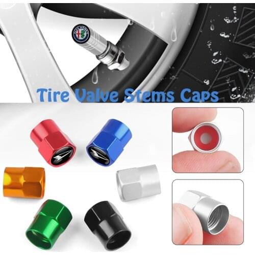 Car Styling 4Pcs Wheel Tires Valves Caps For Ford C S Max Mustang Ka Transit Ecosport F150 Explorer Focus 4 3 Mondeo 2020 2021