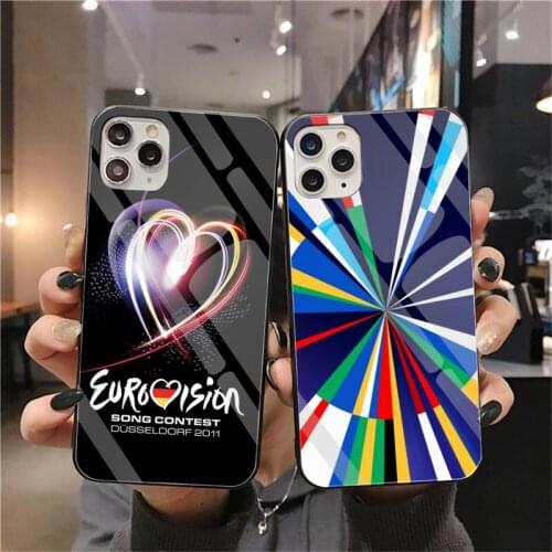 Eurovision Phone Case Tempered Glass For iPhone 12 Pro Max Mini 11 Pro XR XS MAX 8 X 7 6S 6 Plus SE 2020 Cover