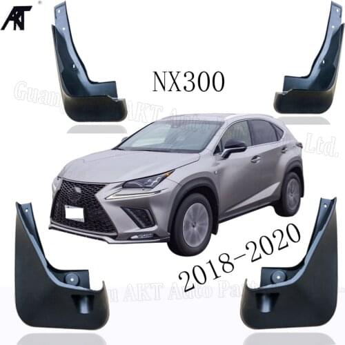 Black Front &Rear Mud Fender Flaps Splash Guard Mudflaps Mudguard Cover Trim For 2018-2020 Lexus NX300 Mud Flap