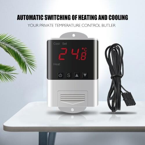DTC1200 AC 110V 220V Digital Thermostat Temperature Controller Sensor Heating Cooling For Aquarium Incubator Replace STC-1000