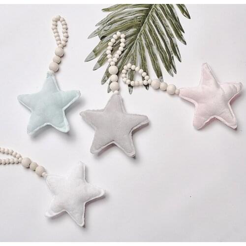 Hot Sale Baby Decoration Pole Nordic Moon Star Beads Toys Child Bed Room Crib Tent Decorative Decoration Photography Props Gifts