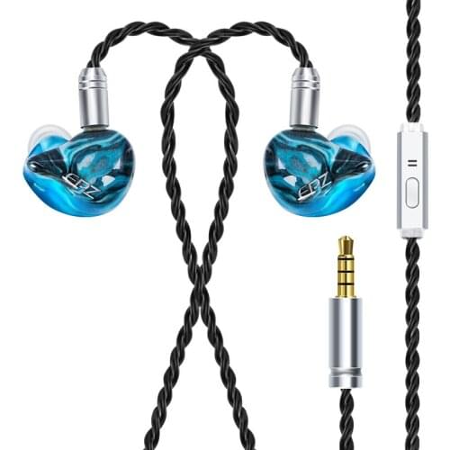 EPZ Q1 Dynamic Earphone In Ear Cable Sound Insulation Noise Reduction Headphone HiFi Fever Heavy Bass Music Headset With Mic