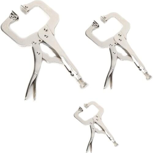 6"/9"/11" C Clamp Vise Grip Welding Locking Quick Pliers Round Wood Locator Clips Dropship