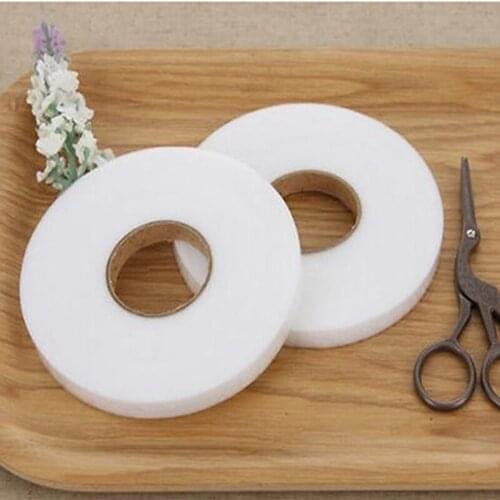 Adhesive Double Faced White Synthetic Interlining Tape Sewing Fabric Projects For Tissu 1CM Width X 210yards DIY Supplies Craft