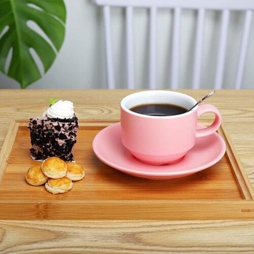 Coffee Cups & Saucers Sets With Spoon Ceramic Coffeeware Set Elegant Mug Coffee Milk Tea Drinkware Porcelain Cute Cups Of Coffee