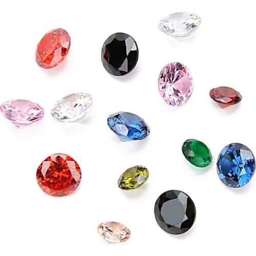 Mibrow 30pcs/lot 4/5/6/7/8/10/12mm Cubic Zirconia Stone AAA Grade CZ Round Zircon Pedra de Zirconia DIY Beads DIY Jewelry