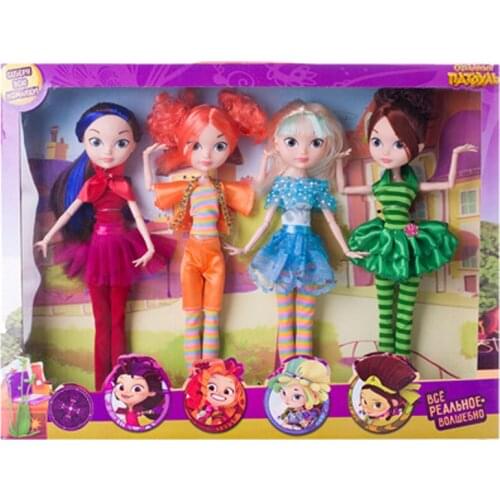 4pcs/set Russian Cartoon Fairy Fantasy Patrol Doll Fashion Unisex Doll Plastic DIY Model Toys Best Gift