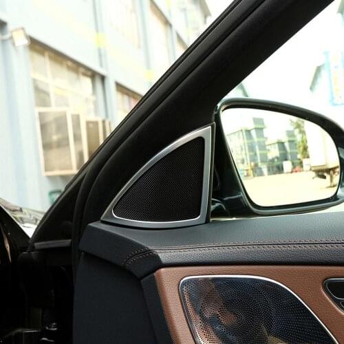 2pcs Chrome ABS Plastic Sticker Front Door Speaker Cover Trim for Mercedes Benz W222 S Class S320 S400 AMG 2014-2017 Accessories