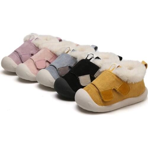 2020 New winter baby shoes toddler boots boy Non-slip Kids Boots Shoes newborn girl shoes Warm Plush infants soft sole sneakers