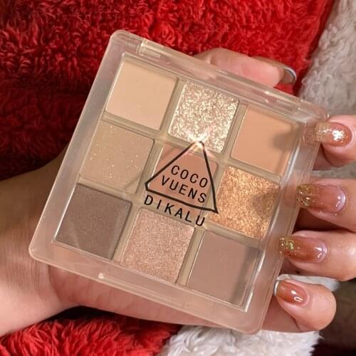 Eye Shadow Palette 9 Color Eyeshadow Matte Shimmer Glitter Pigmented Makeup Eye Shadow Long-Lasting Waterproof Cosmetic TSLM1