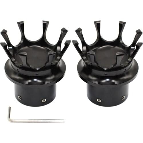 Motorcycle Front Axle Nut Covers Bolt Cap Chrome Black Crown Aluminum For Harley Dyna Touring V-Rod CVO Sportster XL883 XL1200