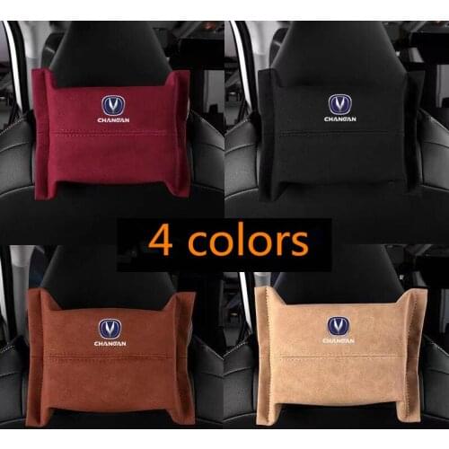 Suitable for Changan car tissue box CS55 CS35 CS75 PLUS Yidong CS15 CS85 suede armrest box back hanging sun visor pumping paper