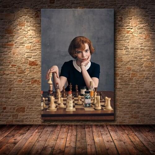 The QueenS Gambit Poster Hd Printing Canvas Painting Living Room And Bedroom Decoration Painting As A Gift