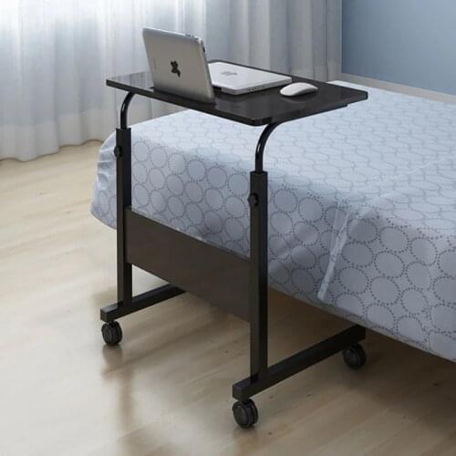 Adjustable Computer Laptop Table Bedside Lifting Movable Height Wood+Steel Frame Modern Simple Laptop Table Stand Desk