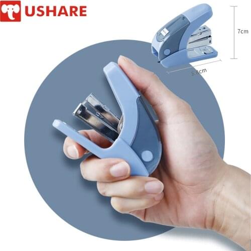 USHARE Hot Staples for Stapler Mini Blue Paper Stapler Staples Grapas Book Binding Stapling Stapled School Office Supplies 1pcs