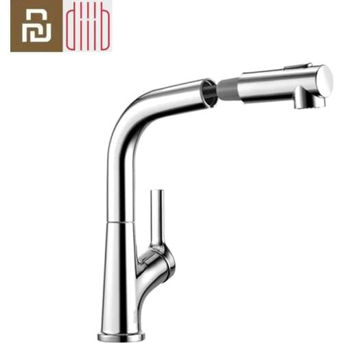 Youpin Dabai Diiib Bathroom Basin Sink Faucet w/ Pull Out Rinser Sprayer Gargle Brushing Cold & Hot Bathtub 2 Mode Mixer Tap