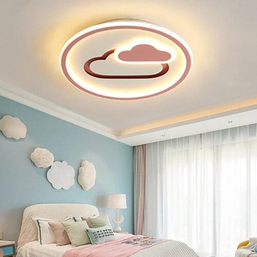 Led ceiling lights for Childrens Room Modern Girls Kids Nursery Bedroom Study Lighting Fixtures Indoor Creative pink Cloud Lamp