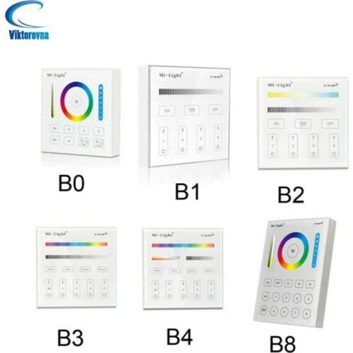 Milight Miboxer Smart Touch Panel 4-Zone B8 4-Zone Dimmer /RGB /CCT /RGBW /RGB+CCT 2.4G Wireless Remote Controller B1 B2 B3 B4