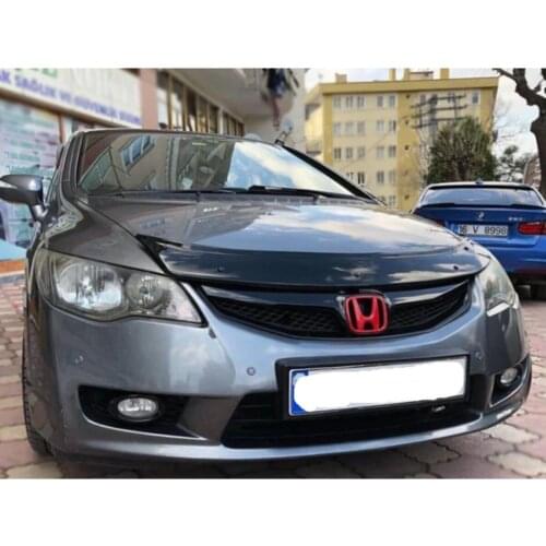 Honda Civic Fd6 Compatible Hood Windshistache 2006-2012 P.black